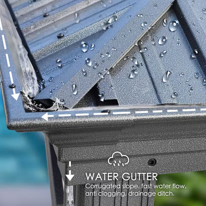 12-Ft X 16-Ft Gazebo Gray Gazebo with Hardtop Roof (Screen Included)