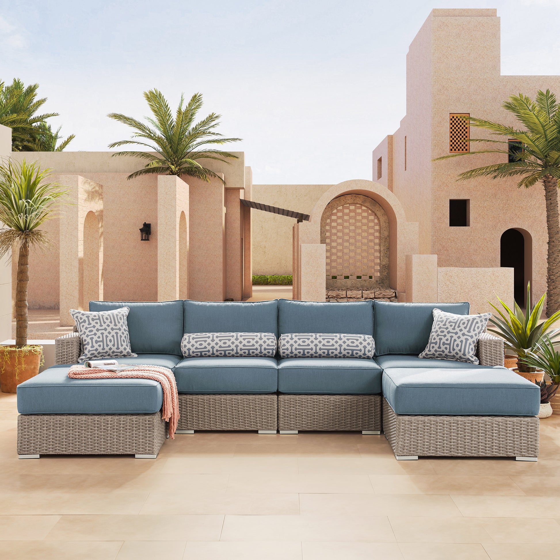 Sirio Niko 6-Piece Modular Outdoor Patio Seating Set