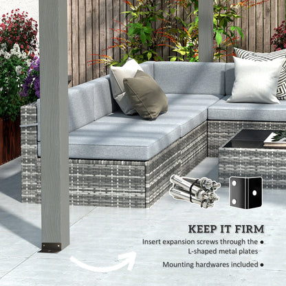 12' X 20' Wooden Pergola Grape Trellis, Outdoor Gazebo for Garden, Patio, Backyard, Deck, Gray