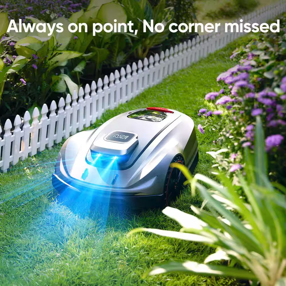 X5 Wireless 8 In. Robot Lawn Mower 0.5 Acre / 21500 Sq. Ft., All-Wheel-Drive, App Control, AI Obstacle Avoidance and RTK